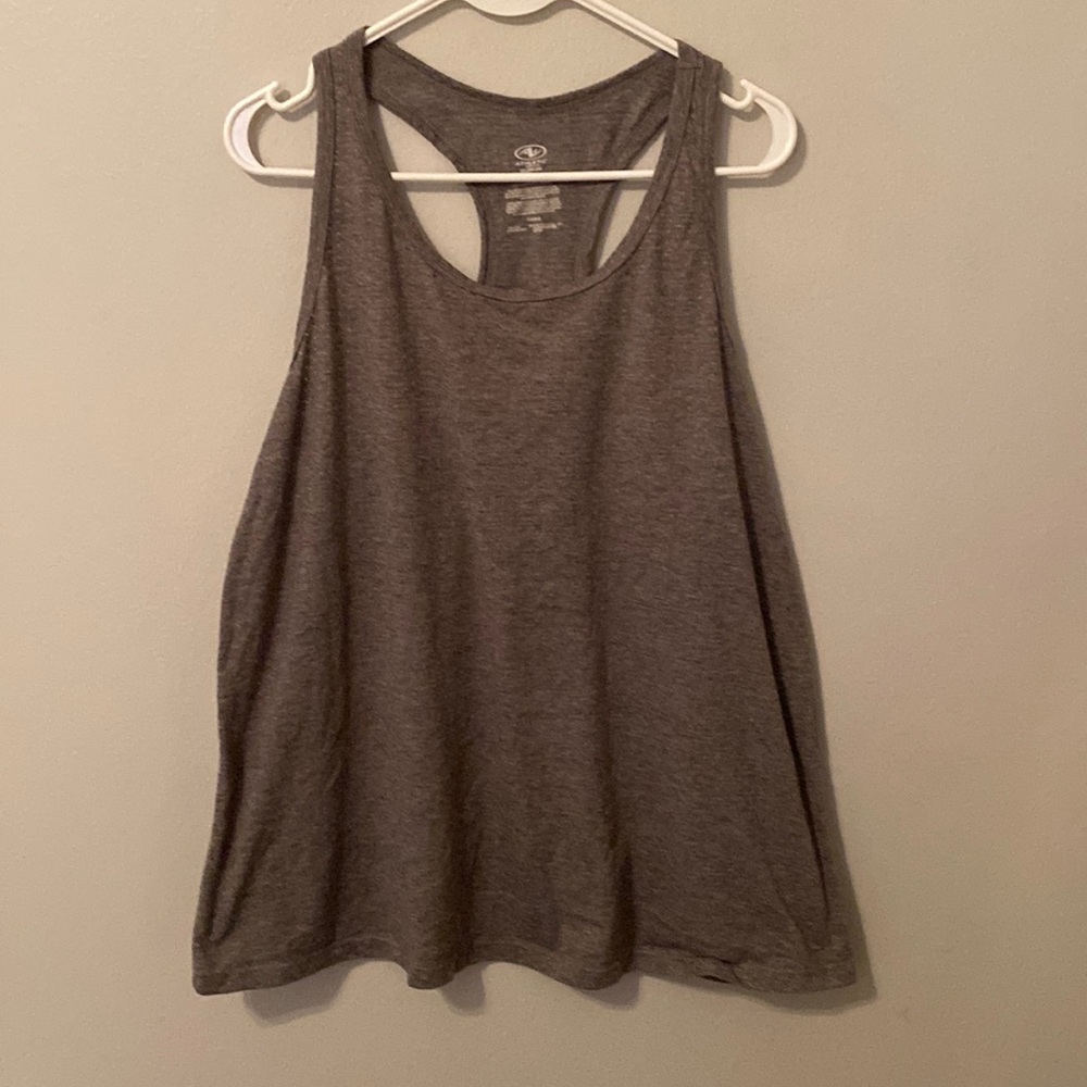 Athletic Works Medium Grey Heather Racerback Tank Top [Size: XXL]